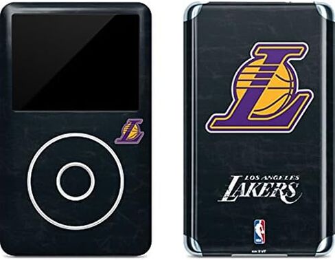 ملصق Skinit لمشغل MP3 متوافق مع iPod Classic (الجيل السادس) 80 جيجابايت - تصميم شعار ثانوي NBA Los Angeles Lakers مرخص رسميًا in Saudi Arabia