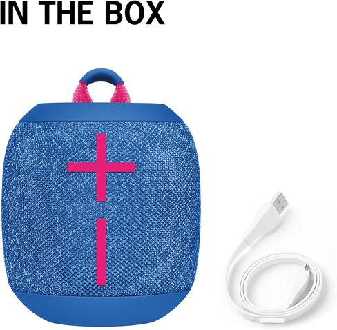 Ultimate Ears WONDERBOOM 3، مكبر صوت بلوتوث لاسلكي صغير محمول، صوت جهير كبير 360 درجة للخارج، مقاوم للماء والغبار IP67، قابل للطفو، نطاق 131 قدمًا - أسود نشط in Kuwait