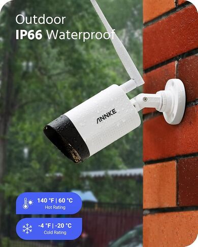 نظام كاميرا لاسلكي ANNKE WS300 3 ميجابكسل، 8 قنوات 5 ميجابكسل NVR لاسلكي مع 4 قطع كاميرات IP مقاومة للطقس 3 ميجابكسل، تعمل مع Alexa، رؤية ليلية 100 قدم، تنبيهات الحركة الذكية، 1 تيرابايت HDD متضمن in Kuwait