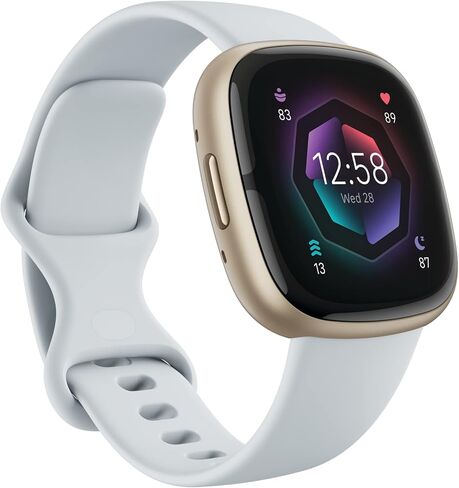 Fitbit Sense 2 Advanced Health and Fitness Smartwatch with Tools to Manage Stress and Sleep, ECG App, SpO2, 24/7 Heart Rate and GPS, Shadow Grey/Graphite, One Size (S & L Bands Included) in Kuwait
