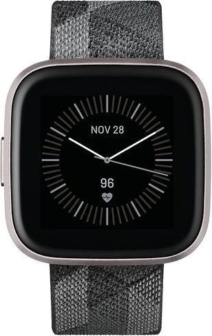 Fitbit Versa 2 Health and Fitness Smartwatch with Heart Rate, Music, Alexa Built-in, Sleep and Swim Tracking, Bordeaux/Copper Rose, One Size (S and L Bands Included) in Saudi Arabia