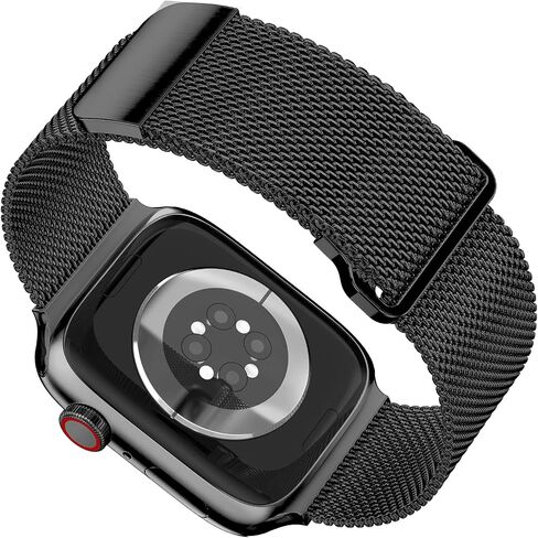 Geoumy Magnetic Band Compatible with Apple Watch 38mm 40mm 41mm 42mm 44mm 45mm 49mm, Stainless Steel Mesh Milanese Strap, Metal Wristband for iWatch SE Series 8 7 6 5 4 3 2 1 for Women Men in Saudi Arabia