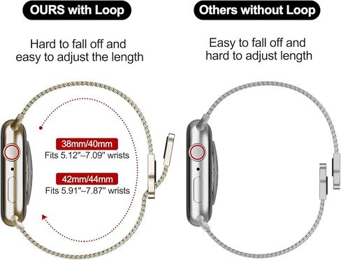 Geoumy Magnetic Band Compatible with Apple Watch 38mm 40mm 41mm 42mm 44mm 45mm 49mm, Stainless Steel Mesh Milanese Strap, Metal Wristband for iWatch SE Series 8 7 6 5 4 3 2 1 for Women Men in Kuwait