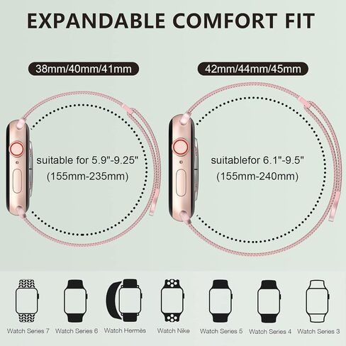 MARGE PLUS Mesh Milanese Loop Compatible with Apple Watch Bands Women Men | Stainless Steel Magnetic Clasp Strap for iWatch Series 11 10 9 8 7 6 5 4 SE3 SE2 - 38mm 40mm 41mm 42mm(Series 1 2 3) in Kuwait