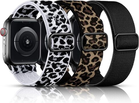 DaQin 3 Pack Stretchy Solo Loop Compatible with Apple Watch Bands for Men 49mm 46mm 45mm 44mm 42mm, Soft Nylon Braided Elastic Strap for iWatch Band Series 11 10 9 8 7 6 5 4 3 SE Ultra 3 Ultra 2 Ultra in Kuwait