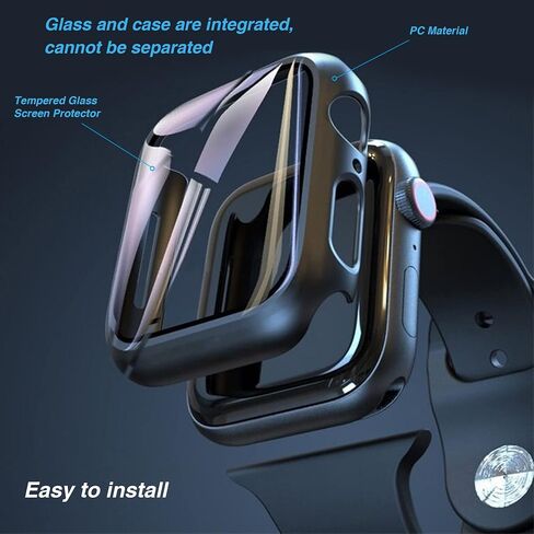 Ailun for Apple Watch Series 10 Screen Protector Case [42mm], Ultra-Thin Hard PC Case Built in Tempered Glass Screen Protector for iWatch, Shockproof Cover with Button [2 Pack][Clear] in Kuwait