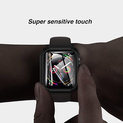 Ailun for Apple Watch Series 10 Screen Protector Case [42mm], Ultra-Thin Hard PC Case Built in Tempered Glass Screen Protector for iWatch, Shockproof Cover with Button [2 Pack][Clear] in Kuwait