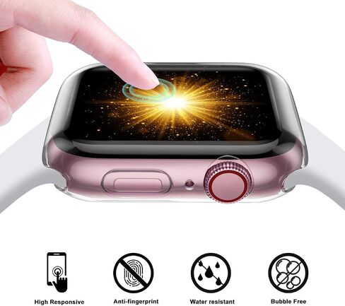 for Apple Watch Case 40mm Series 6 & 5 with Screen Protector, 3 Pack Transparent TPU All-Around Protective Case for iWatch Series 4 40mm in Kuwait