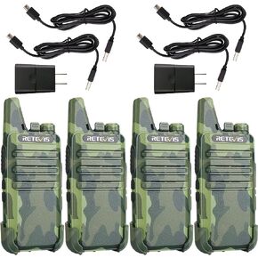 Retevis RT22 Compact & Lightweight FRS Walkie Talkies Long Range (4 Pack) | For Small Business, Camping, Hiking, Cruise, Safe Short Antenna, Comfortable to Carry, Loud & Clear Audio, USB-C in Saudi Arabia
