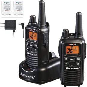 Midland – LXT600BBX6 Gang Charger Business Radio Walkie Talkie with Ear Piece - Small, Lightweight - Security Restaurants Retail Cafes - Two Way Radio with Charging Base- Rechargeable- 6 Units in Saudi Arabia