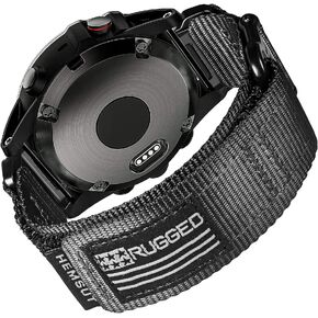 متوافق مع سوار ساعة Garmin، حزام رياضي من النايلون فائق القوة مع تصميم حلقة منسوجة، لسلسلة fēnix/Forerunner/Vivoactive/Approach/MARQ/quatix/D2، سوار بديل متين للرجال in Kuwait