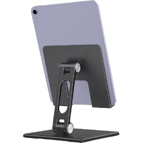 حامل تابلت من ألاشي للمكتب، حامل تابلت ثابت بقاعدة معدنية ثقيلة وسميكة لجهاز تابلت كبير، متعدد الزوايا قابل للتعديل وقابل للطي، يدعم عالمي تابلت 4-13.3 بوصة، أسود in Kuwait
