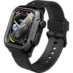 Catalyst 330ft Waterproof Case for Apple Watch Series SE 6/5/4 44mm, Soft Silicone Watch Band, Shock Proof Rugged Protective Case, Microfiber Cloth included – (Black)