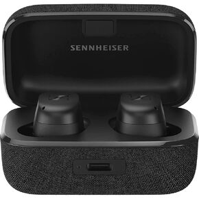 سماعات أذن Sennheiser MOMENTUM True Wireless 3 - سماعات أذن بلوتوث للموسيقى والمكالمات مع ANC، اتصال متعدد النقاط، IPX4، شحن Qi، عمر بطارية 28 ساعة، تصميم مضغوط - جرافيت