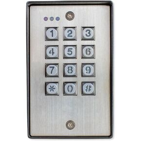 Seco-Larm SK-1123-SDQ Vandal Resistant Outdoor Access Control Keypad with Proximity Reader; 1,100 Users over 2 Outputs; Codes may be 4~8 digits in Saudi Arabia