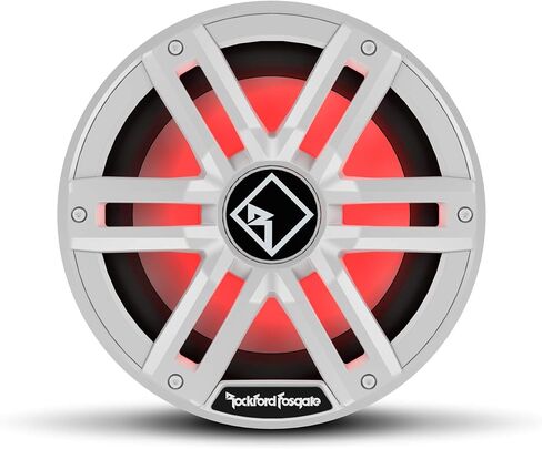 Rockford Fosgate M2D4-10I Color Optix 10" DVC 4-Ohm Infinite Baffle Multicolor LED Lighted Marine Subwoofer - White/Stainless in Saudi Arabia