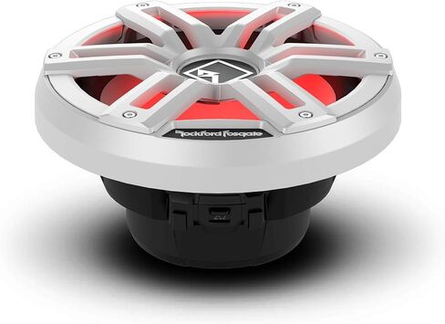 Rockford Fosgate M2D4-10I Color Optix 10" DVC 4-Ohm Infinite Baffle Multicolor LED Lighted Marine Subwoofer - White/Stainless in Saudi Arabia