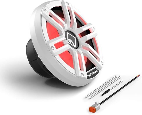 Rockford Fosgate M2D4-10I Color Optix 10" DVC 4-Ohm Infinite Baffle Multicolor LED Lighted Marine Subwoofer - White/Stainless in Saudi Arabia
