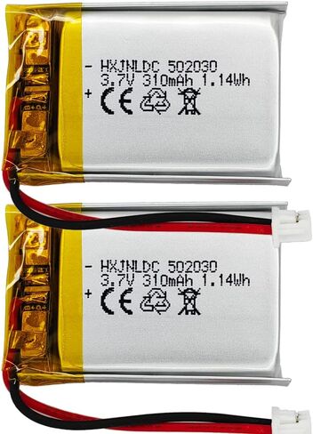 3.7V 310mah 502030 battery for VXI BlueParrott B250-XT Bluetooth Headset Battery Replacement dashcam Nextbase dash cam 402G 412GW 512G Cobra 840 Keychain cam 808 small camera C3,C11 16 in Saudi Arabia