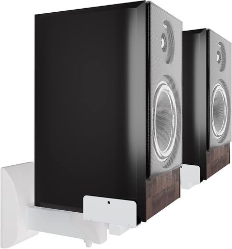 suptek Speaker Wall Mount Adjustable for Large Bookshelf Speaker Mounts | Swivel Speaker Wall Mounts with Surround Sound, Tilt Speaker Shelf For Living Room Up to 55lbs, 2 Packs, Black in Kuwait