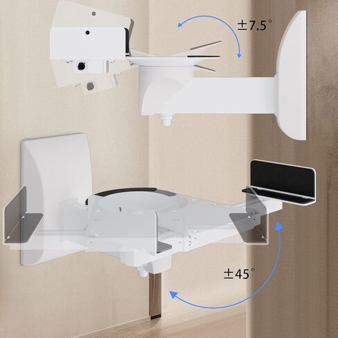 suptek Speaker Wall Mount Adjustable for Large Bookshelf Speaker Mounts | Swivel Speaker Wall Mounts with Surround Sound, Tilt Speaker Shelf For Living Room Up to 55lbs, 2 Packs, Black in Kuwait