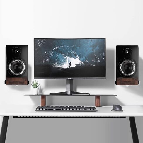 suptek Speaker Wall Mount Adjustable for Large Bookshelf Speaker Mounts | Swivel Speaker Wall Mounts with Surround Sound, Tilt Speaker Shelf For Living Room Up to 55lbs, 2 Packs, Black in Kuwait