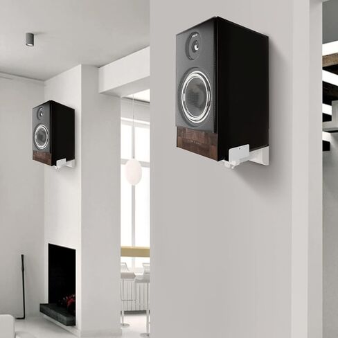 suptek Speaker Wall Mount Adjustable for Large Bookshelf Speaker Mounts | Swivel Speaker Wall Mounts with Surround Sound, Tilt Speaker Shelf For Living Room Up to 55lbs, 2 Packs, Black in Kuwait