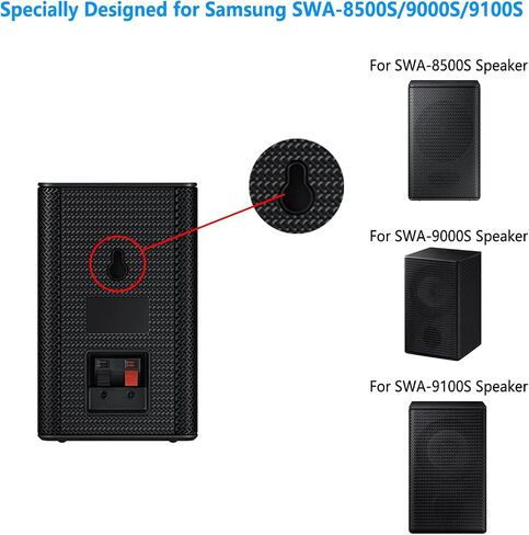 حامل مكبر الصوت على الحائط لحامل مكبر الصوت في السقف من أجل حامل مكبر الصوت Samsung SWA-8500S/9000S/9100S، دعامات تثبيت مكبر الصوت قابلة للتعديل والدوران لمكبرات صوت سامسونج مع فتحة المفتاح in Saudi Arabia