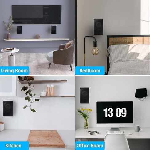 حامل مكبر الصوت على الحائط لحامل مكبر الصوت في السقف من أجل حامل مكبر الصوت Samsung SWA-8500S/9000S/9100S، دعامات تثبيت مكبر الصوت قابلة للتعديل والدوران لمكبرات صوت سامسونج مع فتحة المفتاح in Saudi Arabia