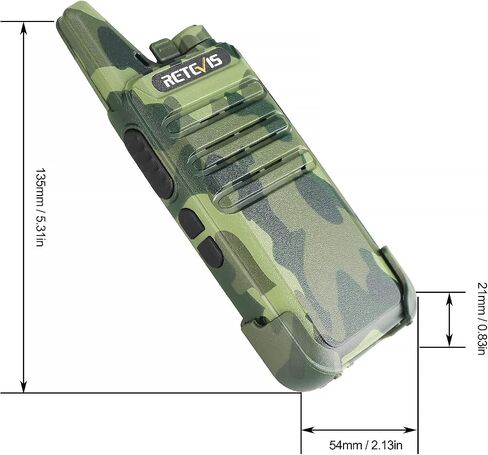 Retevis RT22 Compact & Lightweight FRS Walkie Talkies Long Range (4 Pack) | For Small Business, Camping, Hiking, Cruise, Safe Short Antenna, Comfortable to Carry, Loud & Clear Audio, USB-C in Kuwait