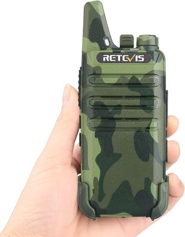 Retevis RT22 Compact & Lightweight FRS Walkie Talkies Long Range (4 Pack) | For Small Business, Camping, Hiking, Cruise, Safe Short Antenna, Comfortable to Carry, Loud & Clear Audio, USB-C in Kuwait