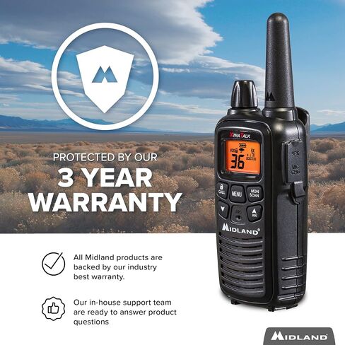 Midland – LXT600BBX6 Gang Charger Business Radio Walkie Talkie with Ear Piece - Small, Lightweight - Security Restaurants Retail Cafes - Two Way Radio with Charging Base- Rechargeable- 6 Units in Saudi Arabia