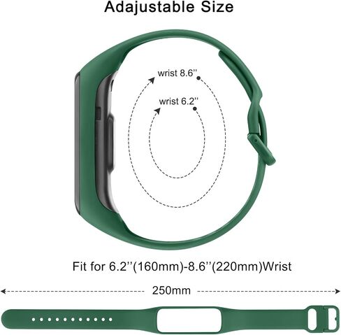 Wanme Replacement Bands for Samsung Galaxy Fit 2 Band Women Men, 3 PACK Silicone Sport Strap Compatible with Samsung Galaxy Fit 2 SM-R220 Replacement Wristband Accessories in Saudi Arabia