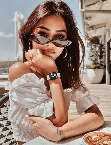 Minyee Floral Engraved Band Compatible with Fitbit Versa 2 Band/Versa Lite/Versa Band Women, Cute Soft Silicone Dandelion Flower Pattern Sport Designer Fancy Summer Strap for Versa 2 in Saudi Arabia
