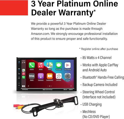 BOSS أنظمة الصوت BVCP9700A CarPlay Android Car Stereo، شاشة لمس 7 بوصة in Kuwait