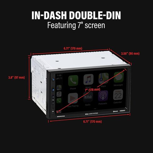 BOSS أنظمة الصوت BVCP9700A CarPlay Android Car Stereo، شاشة لمس 7 بوصة in Kuwait