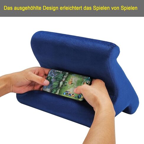 SAMHOUSING Tablet Pillow Stand Holder Dock for Bed with 3 Viewing Angles, Compatible with All Tablets,Phones and iPad Pro 9.7, 10.5,12.9 Air Mini 4 3, Kindle, E-Reader and Books(Navy) in Kuwait