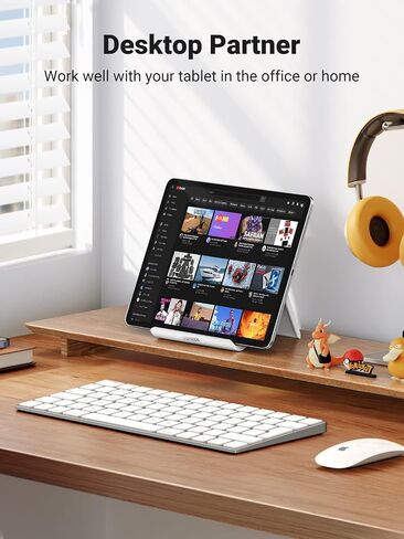 UGREEN Tablet Stand Holder Adjustable Portable Desktop Dock Office Compatible for iPad 10.2/iPad Pro 11 Inch/iPad 9.7/iPad Mini 5/4/3/2/iPad Air/iPhone 15/14/13/12 Black in Saudi Arabia