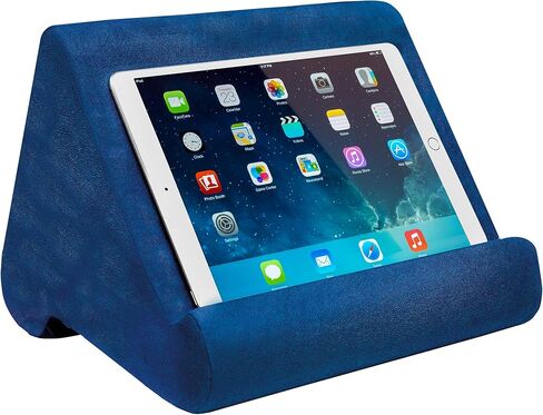 Ontel Pillow Pad Ultra Multi-Angle Soft Tablet Stand, Blue - Comfortable Angled Viewing for iPad, Tablets, Kindle, Smartphones, Books, Magazines, and More in Kuwait