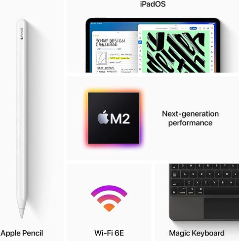 Apple iPad Pro 11-inch (4th Generation): with M2 chip, Liquid Retina Display, 256GB, Wi-Fi 6E, 12MP front/12MP and 10MP Back Cameras, Face ID, All-Day Battery Life – Space Gray in Saudi Arabia