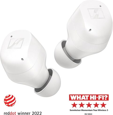 سماعات أذن Sennheiser MOMENTUM True Wireless 3 - سماعات أذن بلوتوث للموسيقى والمكالمات مع ANC، اتصال متعدد النقاط، IPX4، شحن Qi، عمر بطارية 28 ساعة، تصميم مضغوط - جرافيت in Kuwait