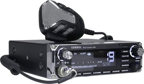راديو Uniden Bearcat 880 CB مع 40 قناة وشاشة LCD كبيرة سهلة القراءة بـ 7 ألوان مع إضاءة خلفية ومكبر صوت للاتصالات الخارجية Bearcat بقدرة 15 وات (BC15). تصميم متين وقوي in Kuwait