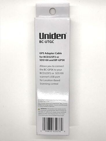 Uniden BC-UTGC GPS USB Cable for use with BCD325P2 Handheld TrunkTracker V Scanner, SDS100 True I/Q Digital Handheld Scanner and BC-GPSK Serial GPS Receiver in Saudi Arabia