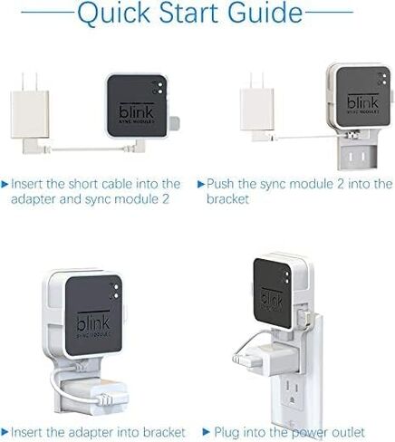 256GB USB Flash Drive for Blink Sync Module 2 with Outlet Wall Mount(2Pack) | Reliable Local Storage, Space-Saving Sync Module 2 Mount, No Drilling, Portable & Flexible, Fits Blink Outdoor Indoor System in Saudi Arabia