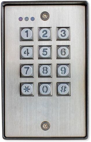 Seco-Larm SK-1123-SDQ Vandal Resistant Outdoor Access Control Keypad with Proximity Reader; 1,100 Users over 2 Outputs; Codes may be 4~8 digits in Saudi Arabia