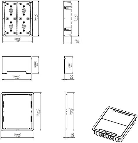 Legrand - OnQ 17 Inch Structured Media Enclosure, Electrical Box, Cable Management Box Dual Purpose In Wall Enclosure for TV Device Storage and Media Distribution, Recessed Media Box, White, ENP1700NA in Kuwait