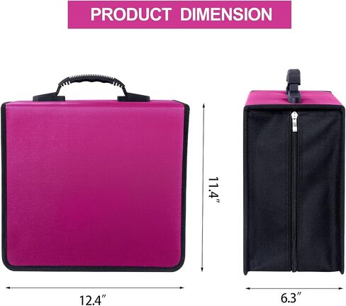 CD/DVD Portable Storage Binder with Handle, 400‑Capacity,(Blue) | Media Storage Holder, CD Wallet & Disc Booklet for CD DVD Disc Collection, Portable Organizer for Home Media Storage in Saudi Arabia