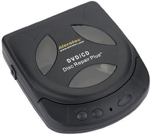 Aleratec DVD CD Motorized Disc Repair Plus System | Repairs up to 99% Scratched Discs | DVD Cleaner for Player | Includes Cleaning Solution in Saudi Arabia