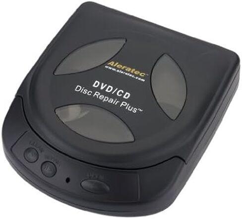 Aleratec DVD CD Motorized Disc Repair Plus System | Repairs up to 99% Scratched Discs | DVD Cleaner for Player | Includes Cleaning Solution in Saudi Arabia
