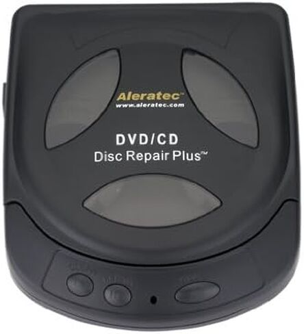 Aleratec DVD CD Motorized Disc Repair Plus System | Repairs up to 99% Scratched Discs | DVD Cleaner for Player | Includes Cleaning Solution in Saudi Arabia